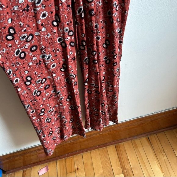 Free People Sz 8 Some Like It Hot Floral  Long Sleeves Jumpsuits - Picture 4 of 14